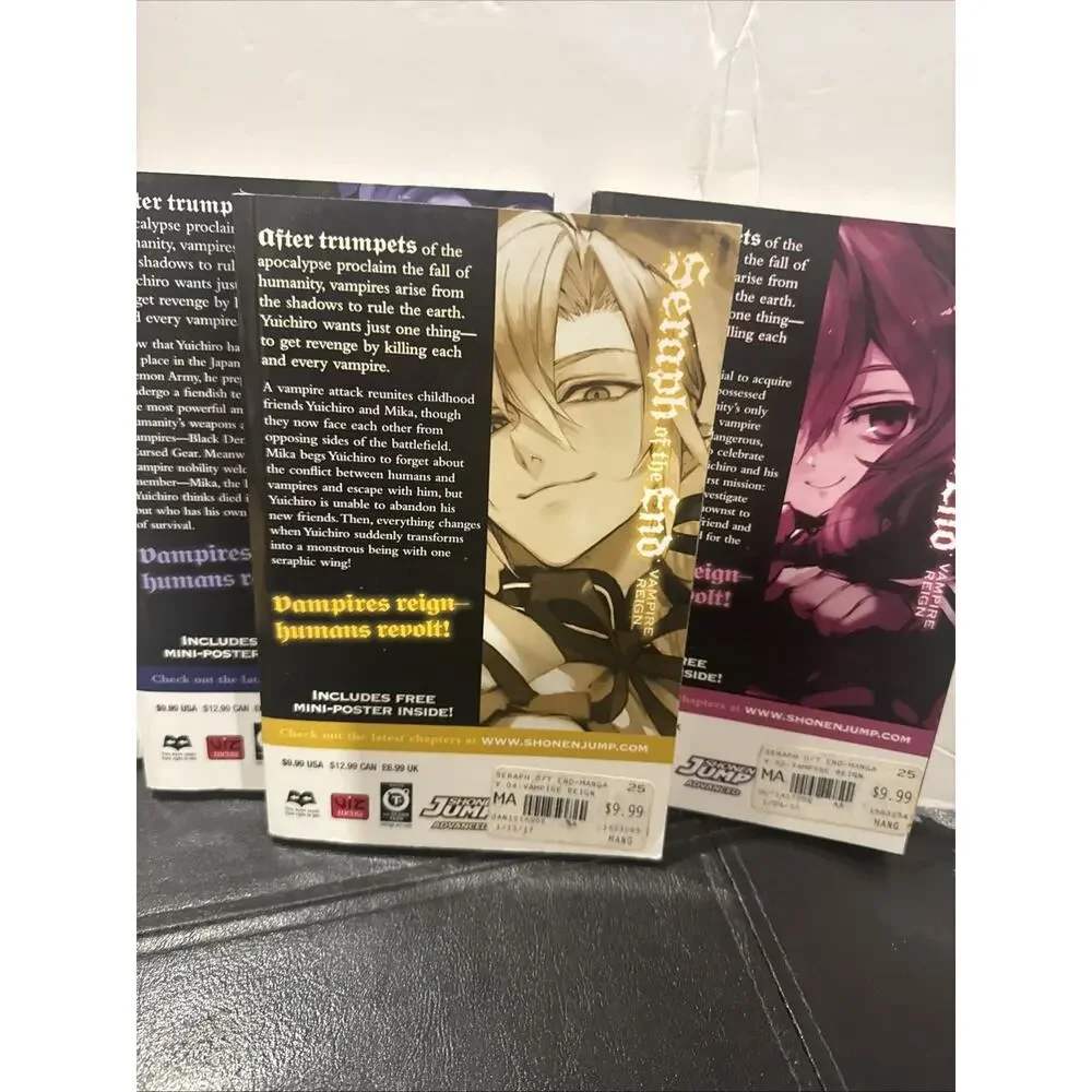 Lot of 3 Seraph of the End Vampire Reign Manga Volumes 2 3 4 English Paperback